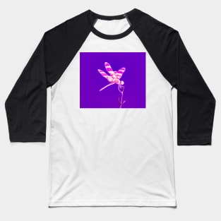 Purple Dragonfly Baseball T-Shirt